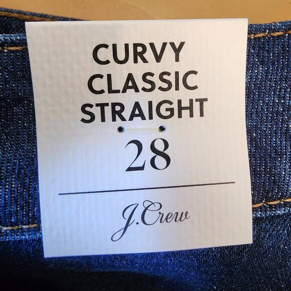 J Crew Curvy Classic Straight Jeans in Resin Rinse 28 NEW - Picture 5 of 11